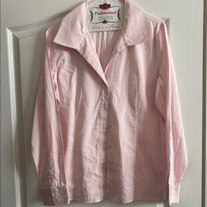 Talbots Pink Button-Up Shirt - Size 14